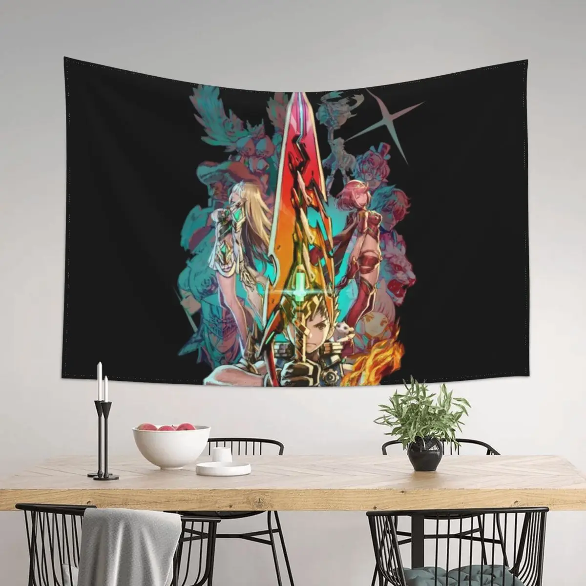 

Xenoblade Chronicles 2 - Team Tapestry Bedroom Deco Aesthetic Room Decor Korean Room Decor Aesthetic Tapestry