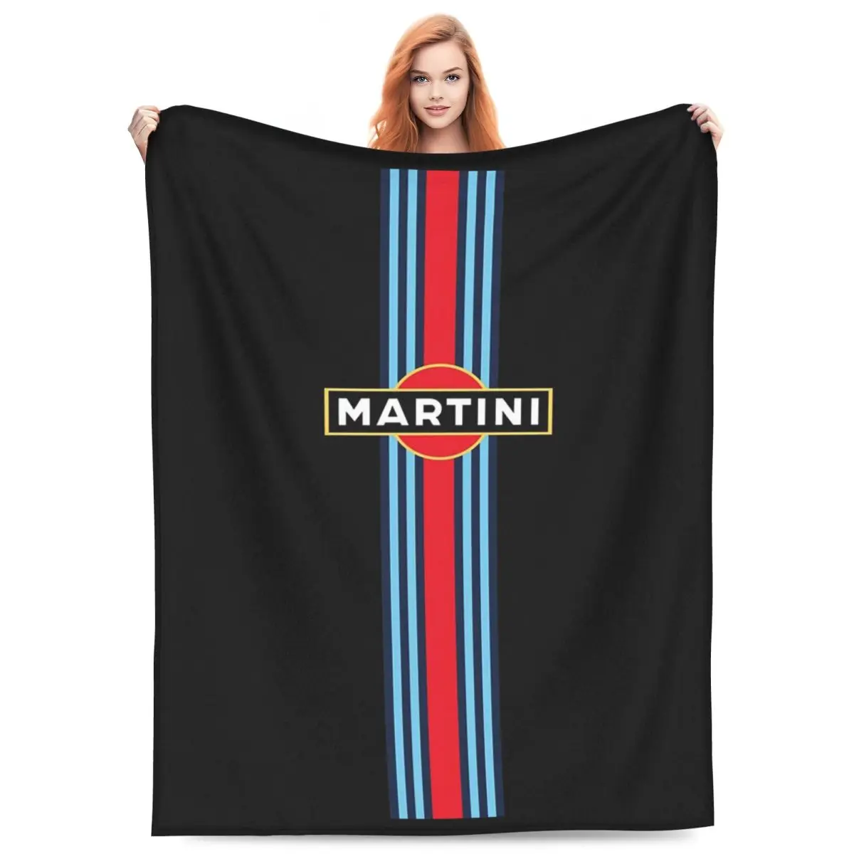 Martinis Race Sportscar Motor Racing Blankets Flannel Sofa Throw Blanket Breathable for Couch Bedding Throws Bedspread Quilt