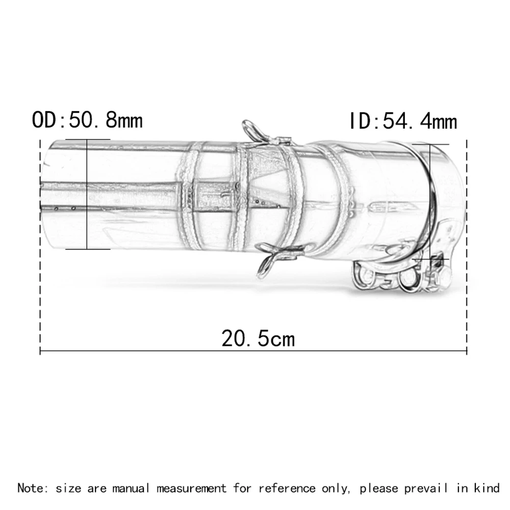 For SUZUKI V-STROM 1050 DL1050 Motorcycle Exhaust Escape ADV Middle Link Pipe 51mm Interface Slip on Racing Elbow Tube view 2