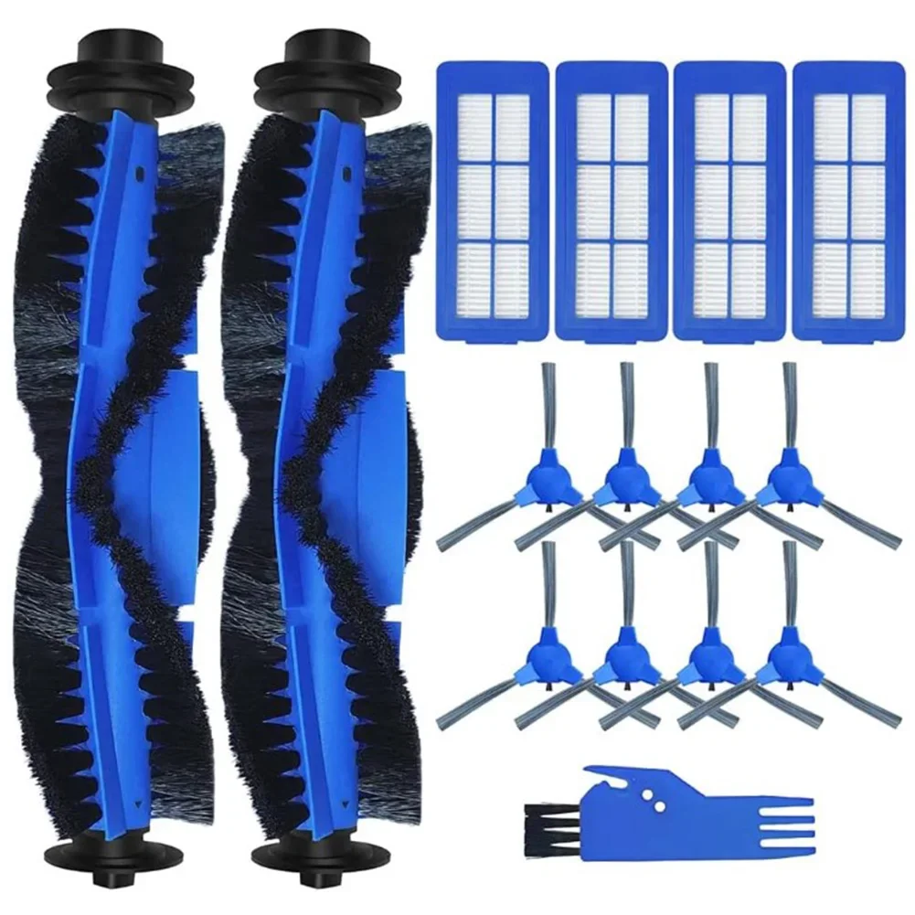 فرشاة مركزية + مرشحات + فرش جانبية + مجموعة فرش تنظيف لقطع غيار المكنسة الكهربائية الروبوتية Robovac 11S Max