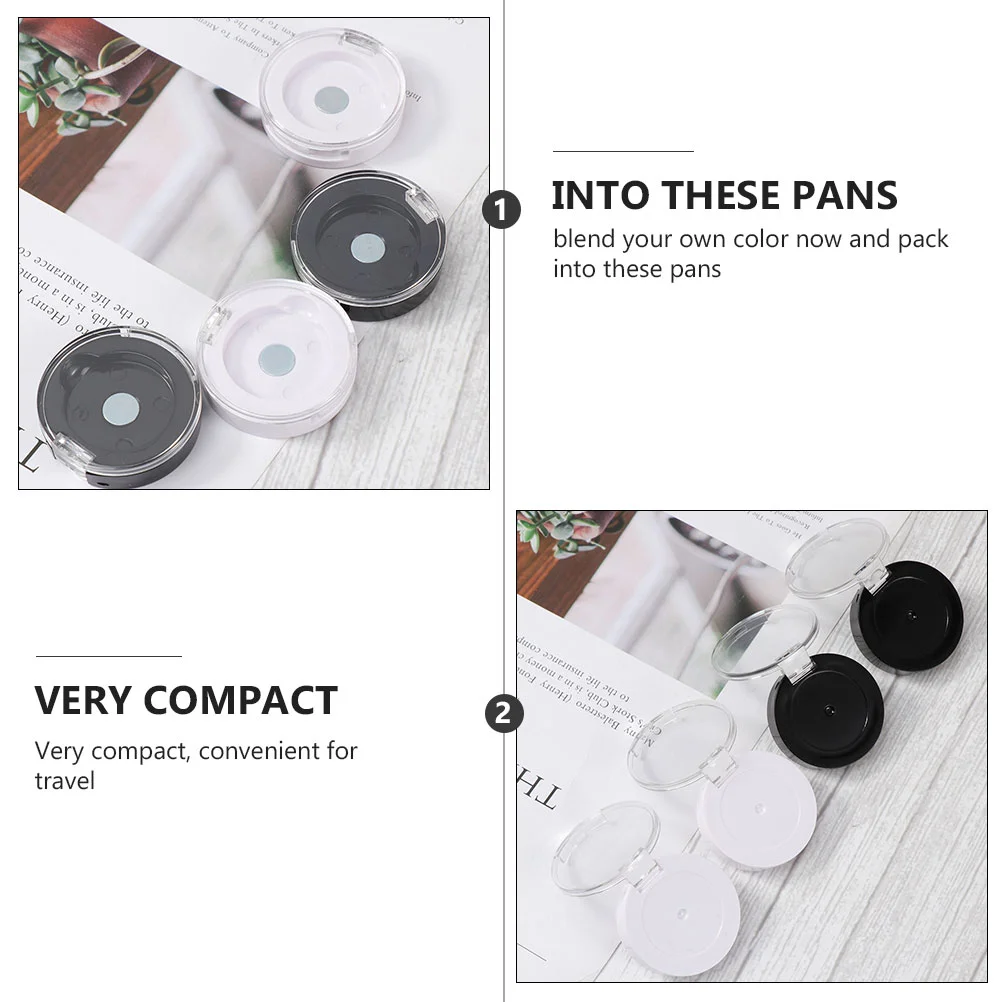 6 Pcs Eye Shadow Box Makeup Storage Container Single Makeup Powder Sample Container Case Blush Empty Organizer Refillable Pan