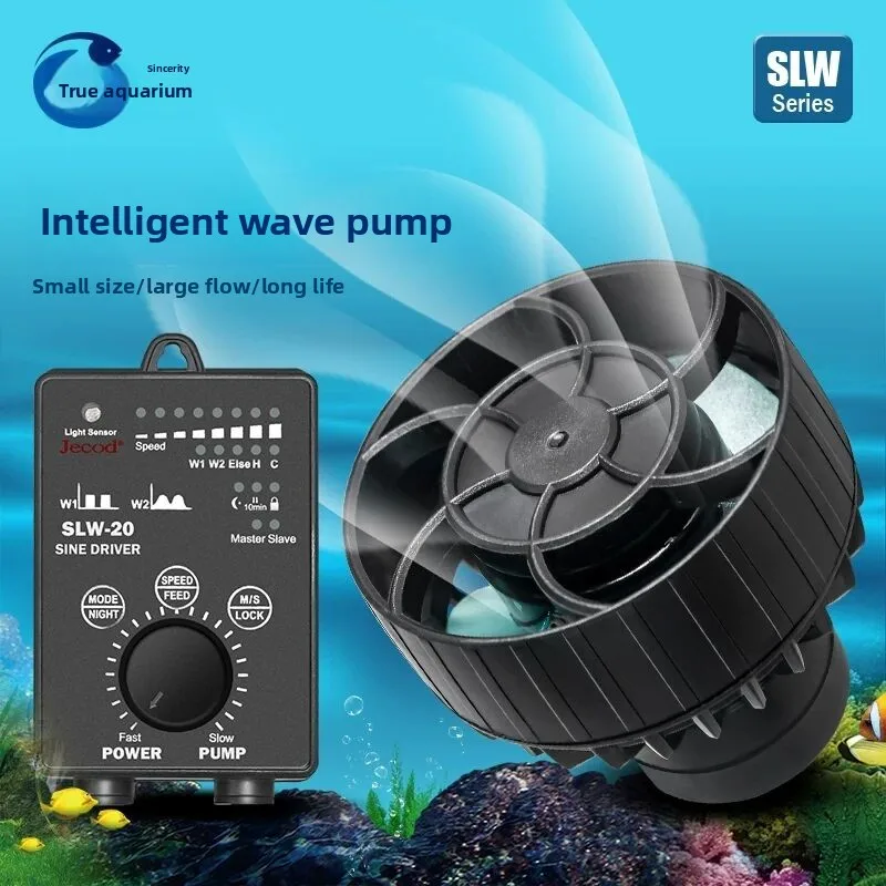 Jebao Fish Tank Wave Pump Sea Tank Aquarium Intelligent Flow Blowing Fecal Frequency Conversion Low Noise SLW-3 SLW-5 SLW-10