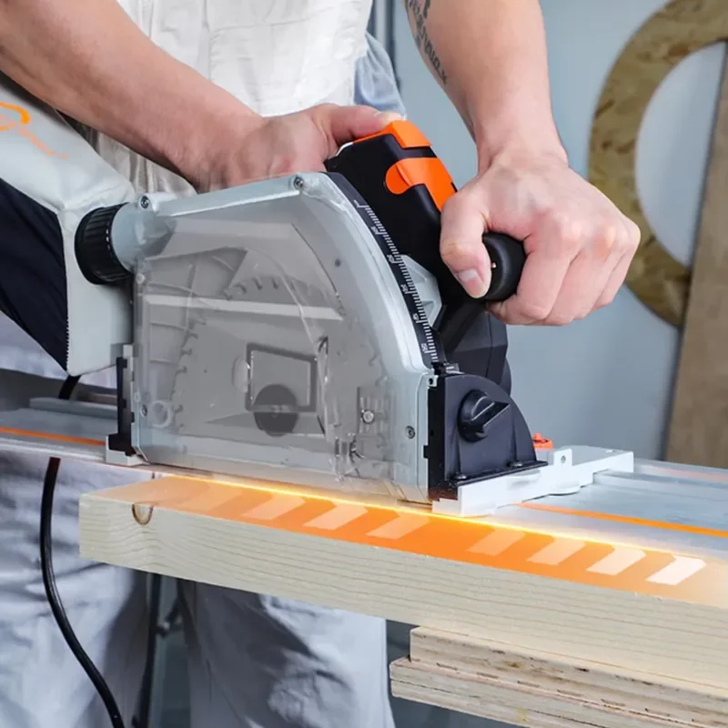 New Industrial Portable Saw Track Table Plunge Saw SJ-55 Brushless Track Saw for Wood Cutting