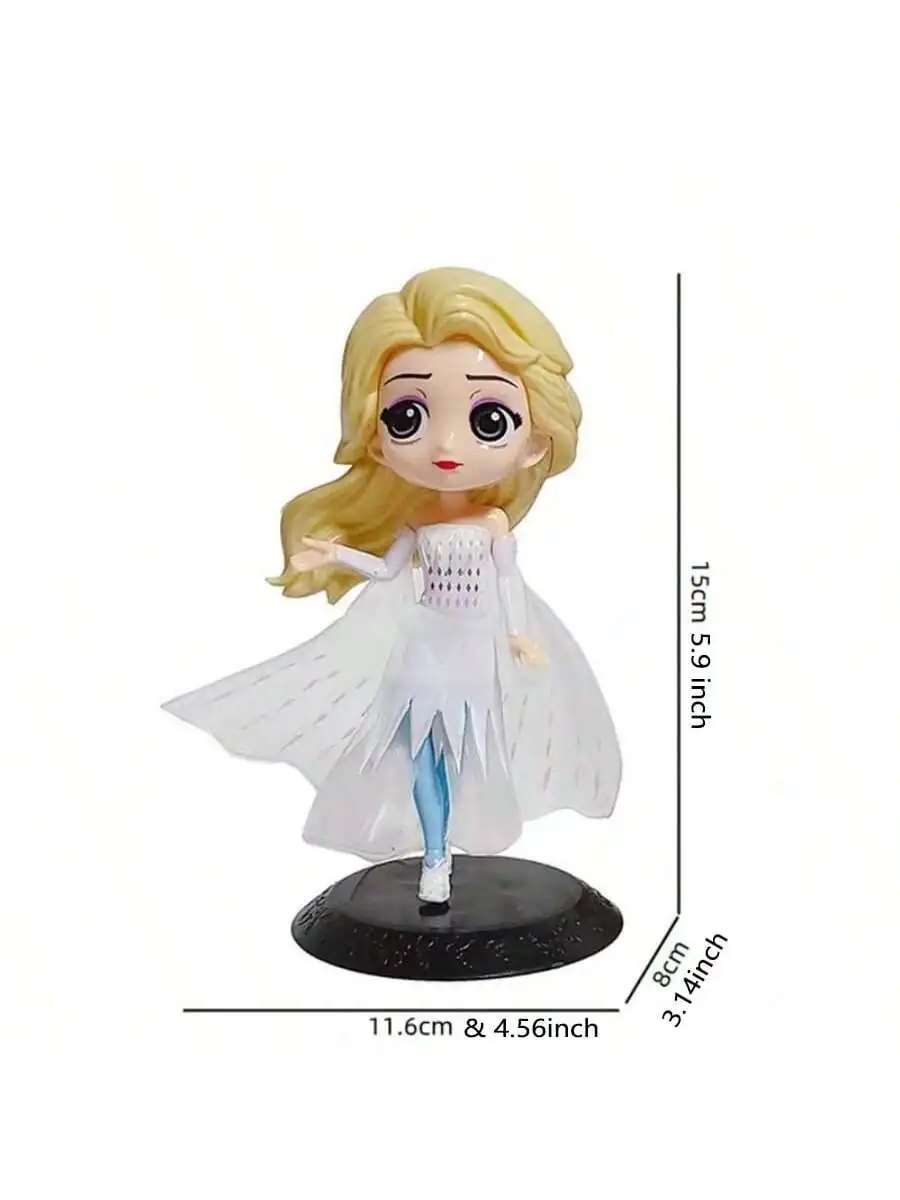 مجموعة تمثال ديزني فروزن - ديكور نابض بالحياة متعدد الألوان مع إلسا وآنا وأولاف وسبوف - مثالي لسطح كعكة عيد الميلاد