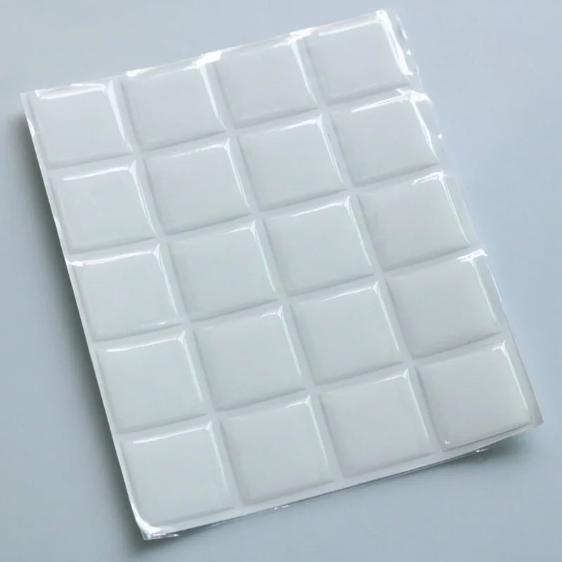 25.4mm  Square Clear Domed Epoxy Seal 3D Crystal Clear Epoxy Adhesive Circles Sticker DIY Jewelry Pendants Crafts