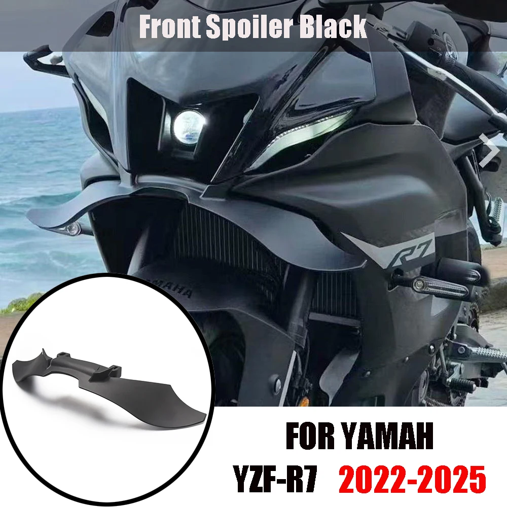 For YZF R7 2025 Motorcycle Downforce Naked Frontal Spoilers Winglet Aerodynamic Wing Front Spoiler Kit R7 2022-2025