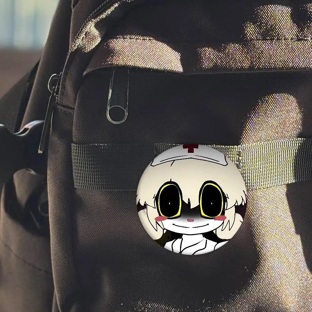 الرهيب ماوس L-لورنا-لطيف المينا شارة الإبداعية صفيح دبابيس مضحك شارة بروش معدني لحقيبة الملابس قبعة ديكور مجوهرات هدايا