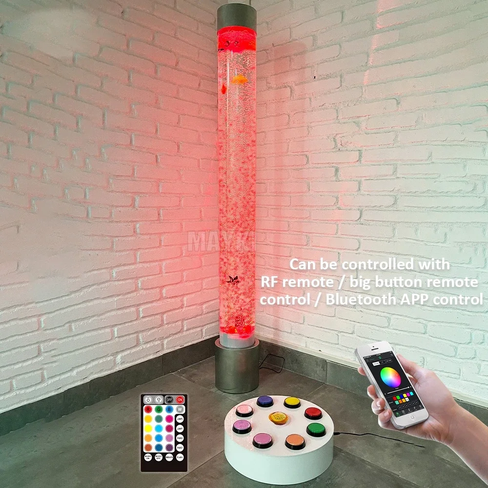 Lampu Gelembung LED Berubah Warna Tabung Ikan Gelembung Air Tabung Gelembung LED Sensorik