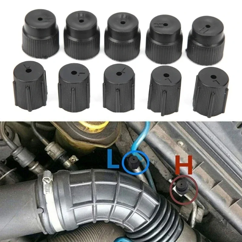 10Pcs R134a 13mm 16mm System Charging Port Caps Automotive Accessories System Charging Port Caps System Caps