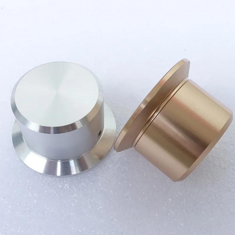 

Silver / Gold Diameter 44MM Height 27MM Aluminum Potentiometer Volume Knob For Amplifier Audio DIY