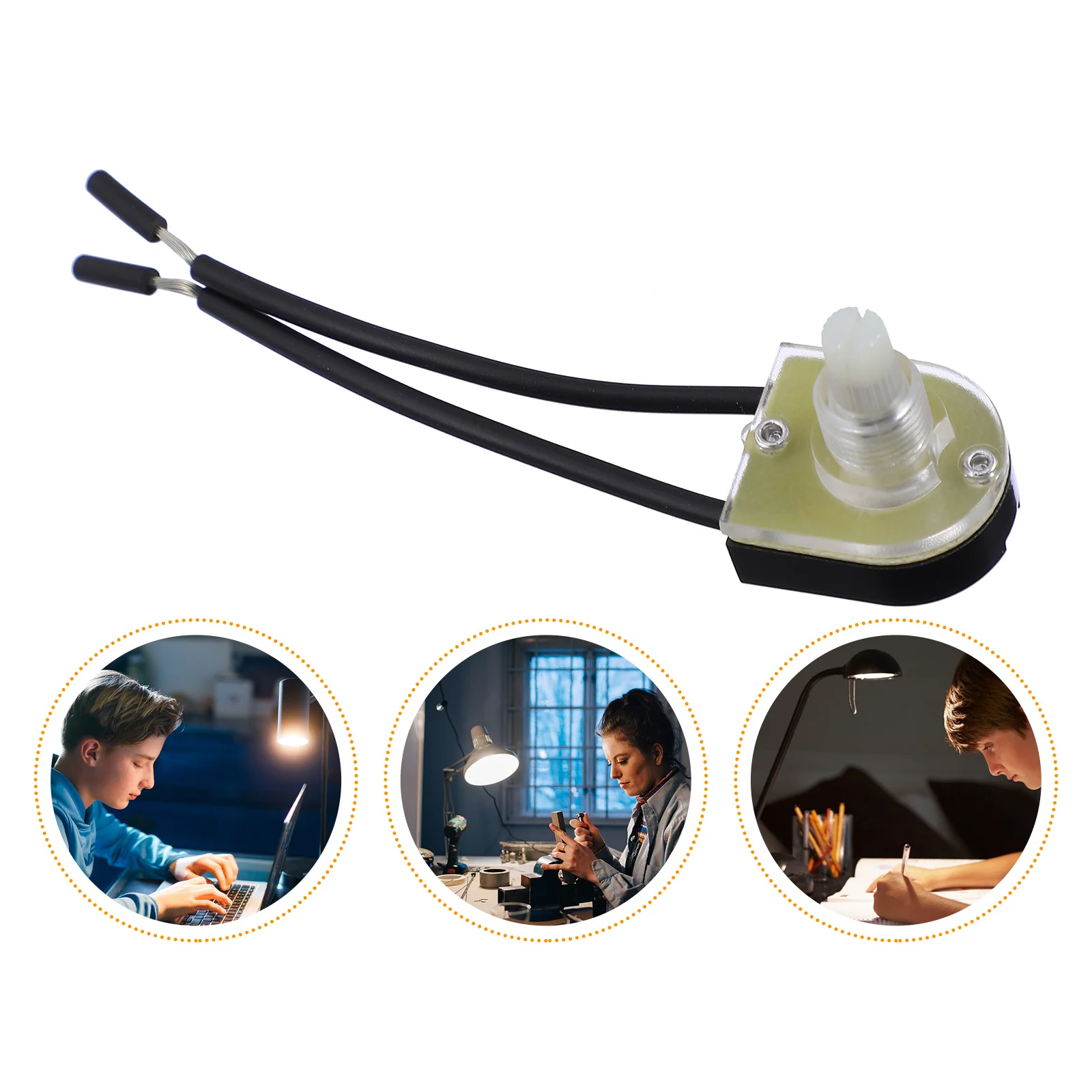 4 قطعة مقبض المصباح البلاستيكي النحاسي القوي مفاتيح التصميم الإبداعي سهلة التشغيل أجزاء إضاءة السقف جدار المنزل جهاز الفوانيس #5