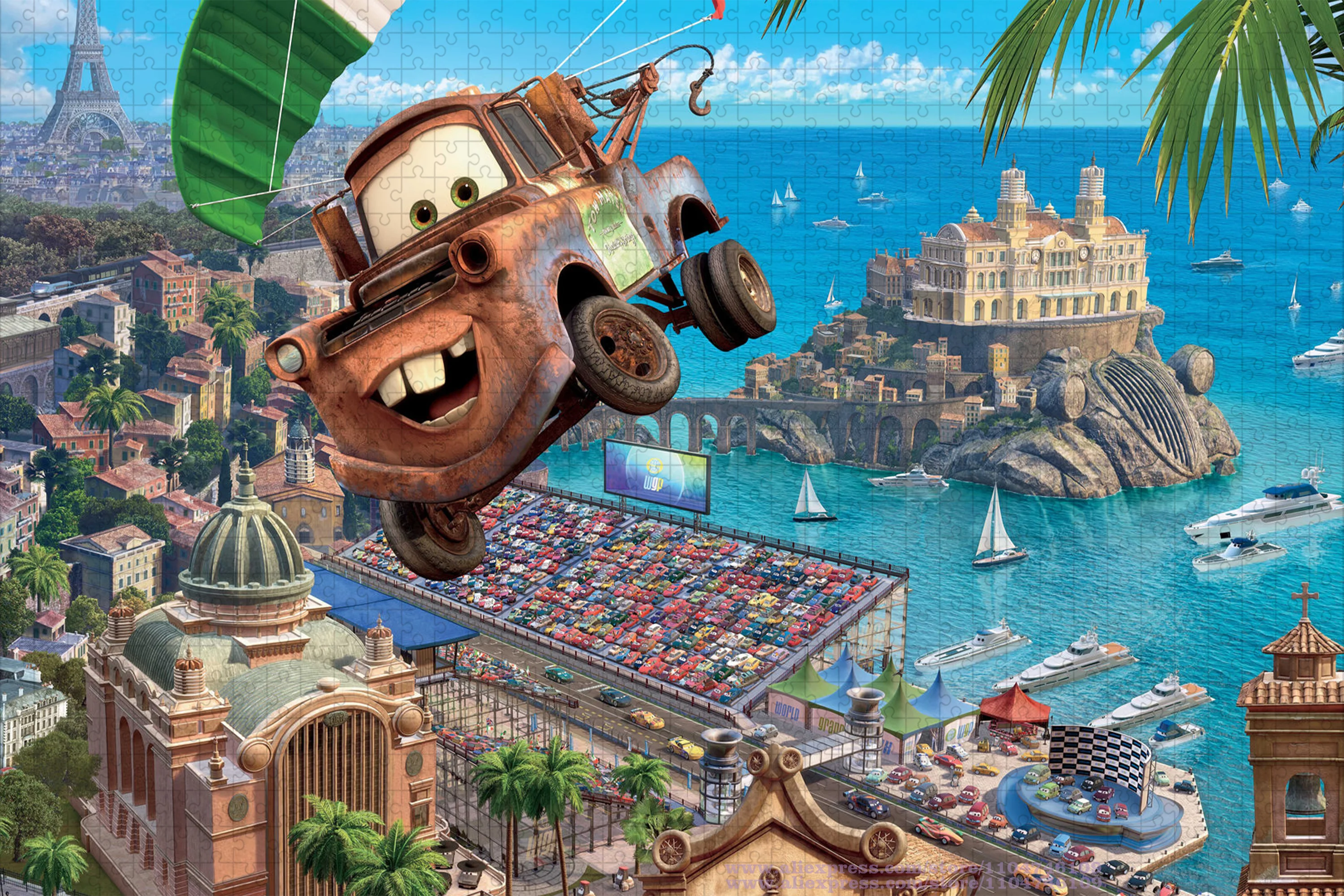 Disney Anime Cars Puzzle Jigsaw Cartoon Anime Puzzles 108/200/300/500/1000/1500Pcs Intelligence Puzzles for Kids Unisex Gift