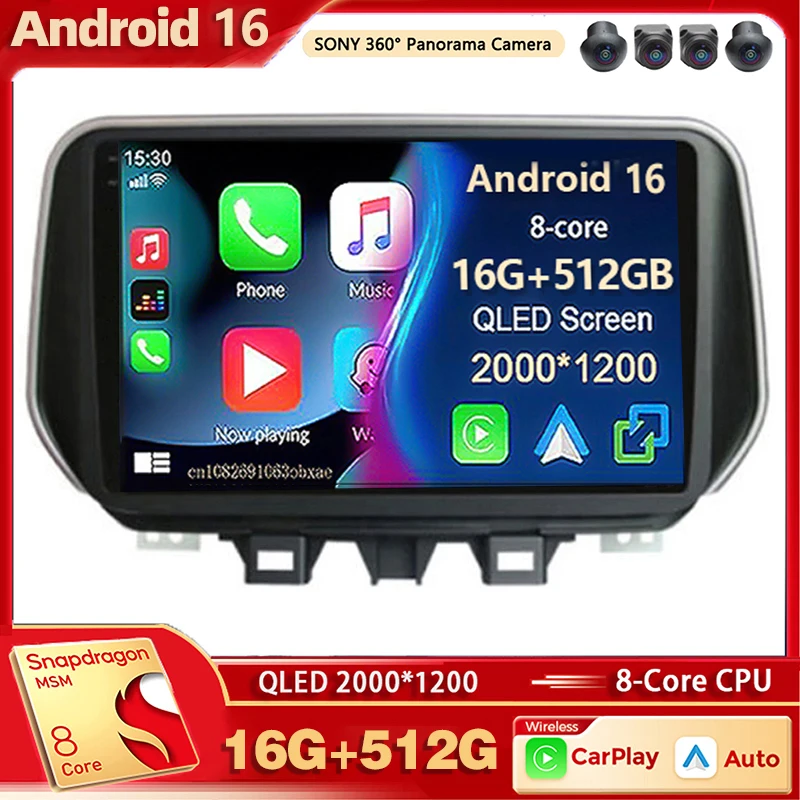 Android 16 Car Radio Multimedia Player For Hyundai Tucson IX35 2018 2019 2020 Auto Carplay Car Stereo Dsp wifi+4G Ai voice 2 Din