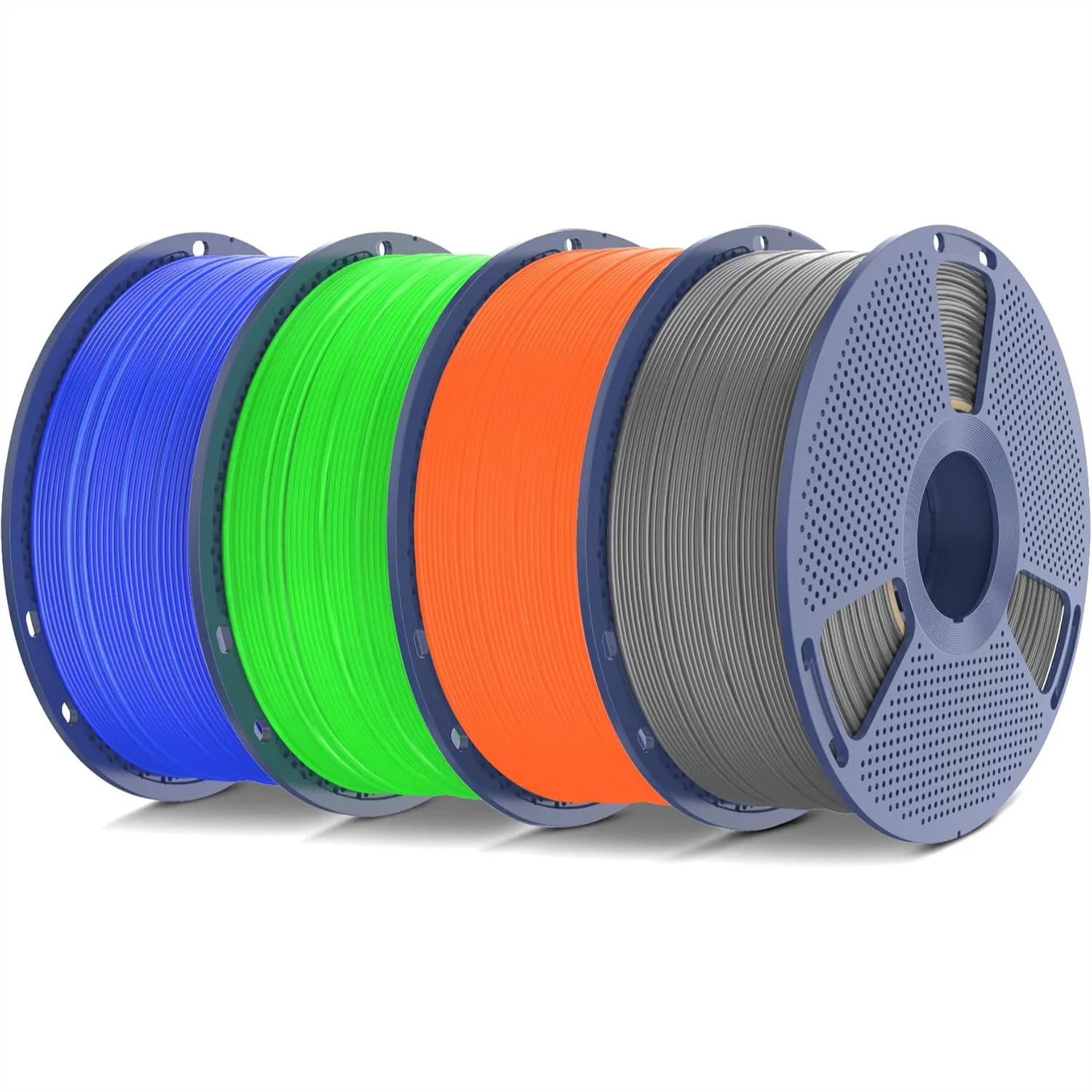 

High Speed TPU Filament 1.75mm Bundle, 4kg 4 Spools, 95A Flexible 3D Printer Filament for Keychains Cases