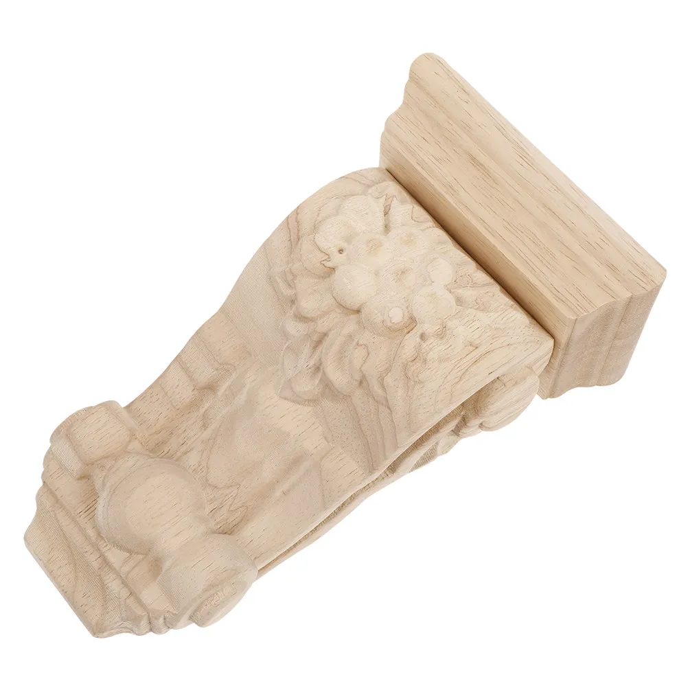 

Decorative Carved Wooden Corbel European Style Roman Column Design Solid Wood Corner Shelf Doorway Wall Decor Vintage Rustic