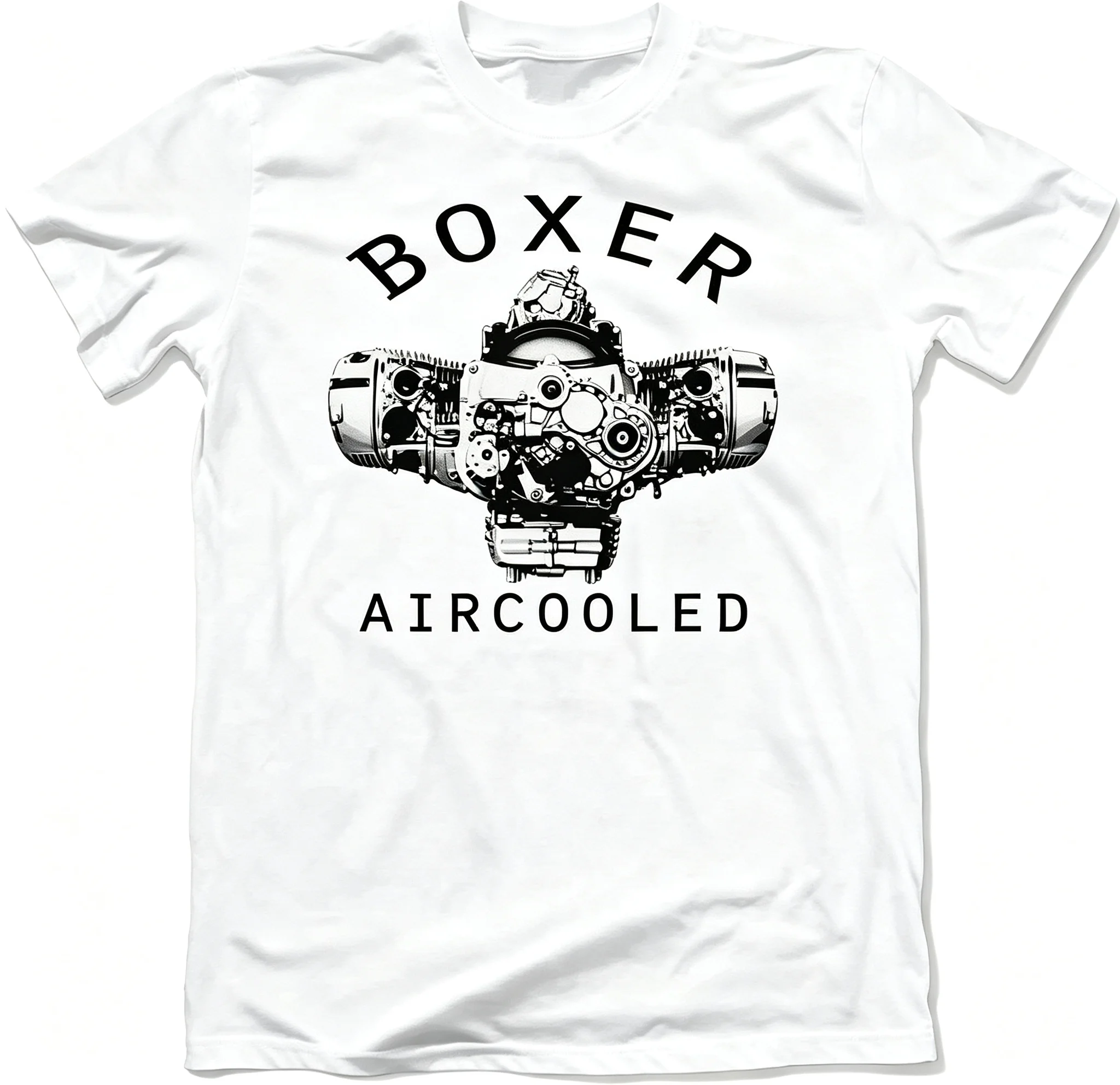 2026 Vintage Boxer Aircooled Engine Graphic T-Shirt Oversized  for Kids Adults, Motorcycle Biker Casual Short Sleeve Tops