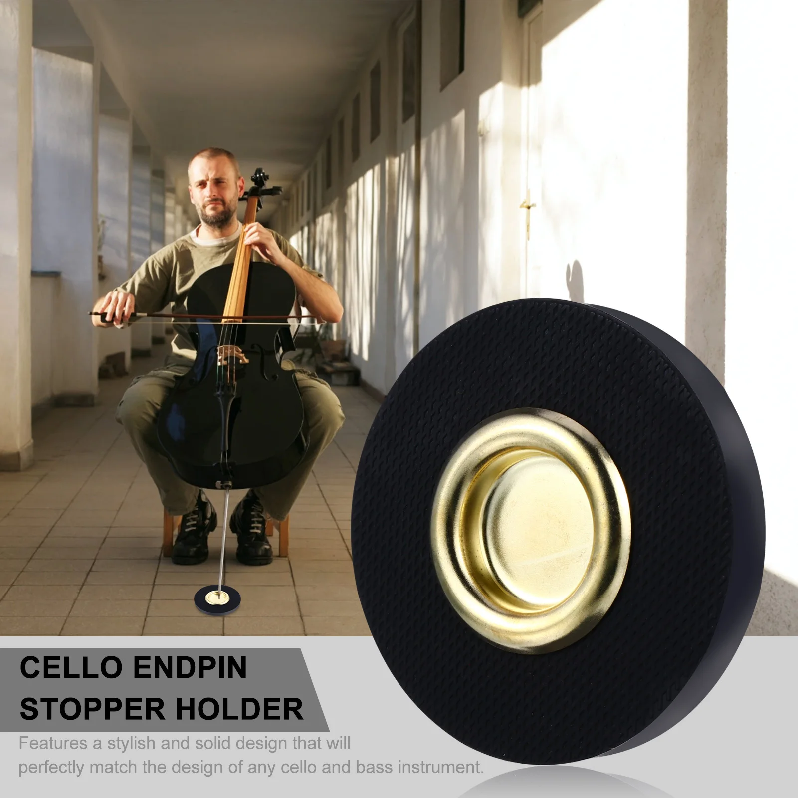 

Cello Non-Slip Mat Nylon Material Floor Protector Endpin Stopper Pad Anti-Slip Holder for Stage Home Use Cello Non-Slip Mat