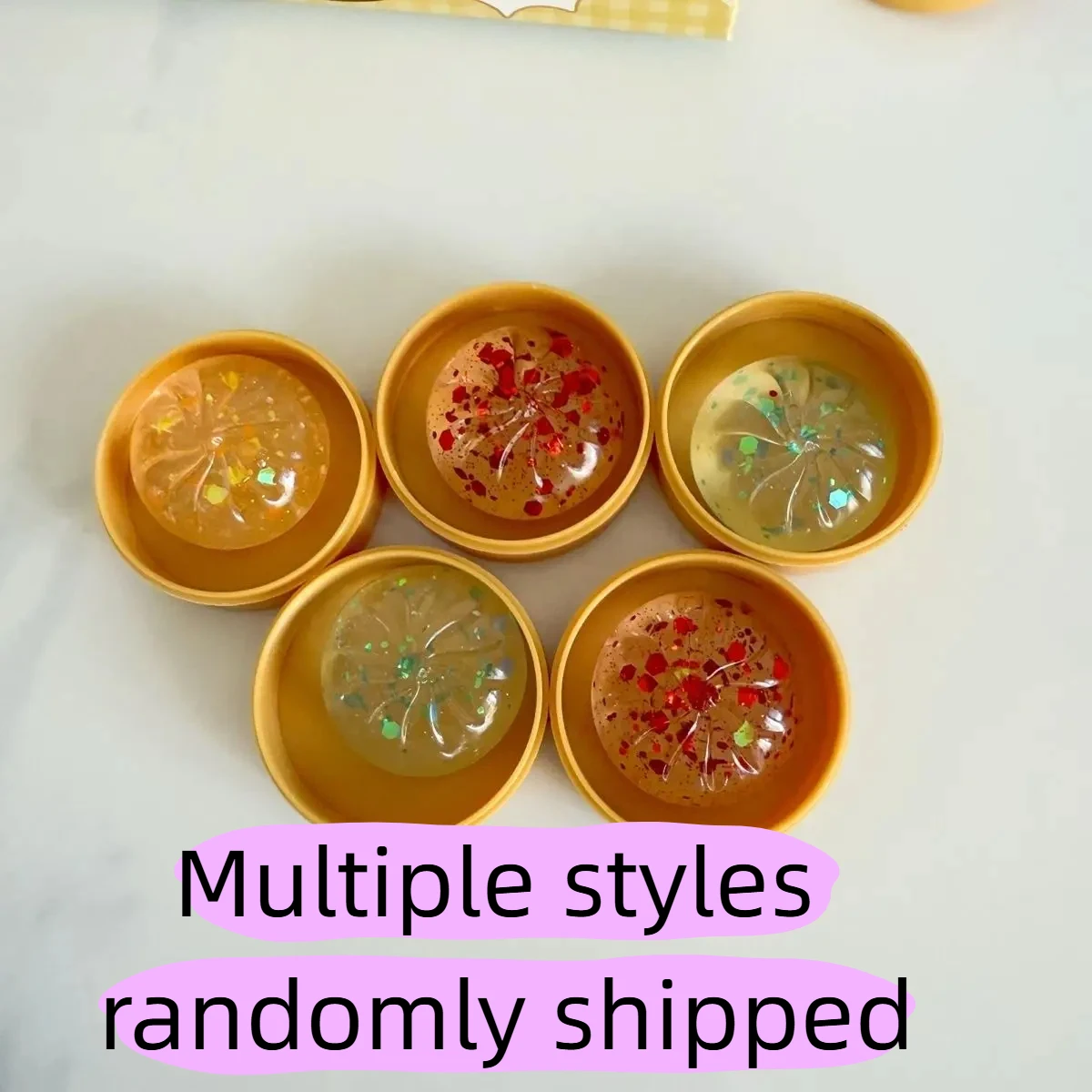 mini Crystal bun card cute soup dumpling shaped stress-relief squeeze toy, venting office prank toy, slow rebound, fun gift - view 3