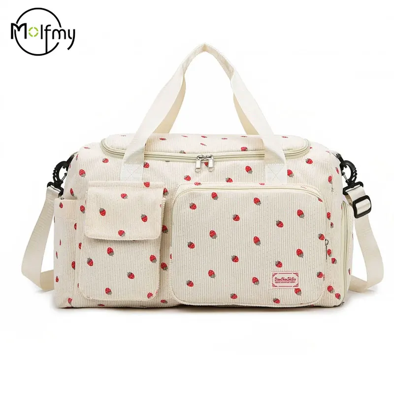 

Sport Gym Bag Outdoor Strawberry Travel Bag Large Capacity Separate Space for Shoes Pouch Fitness Backpack Foldable Business Bag