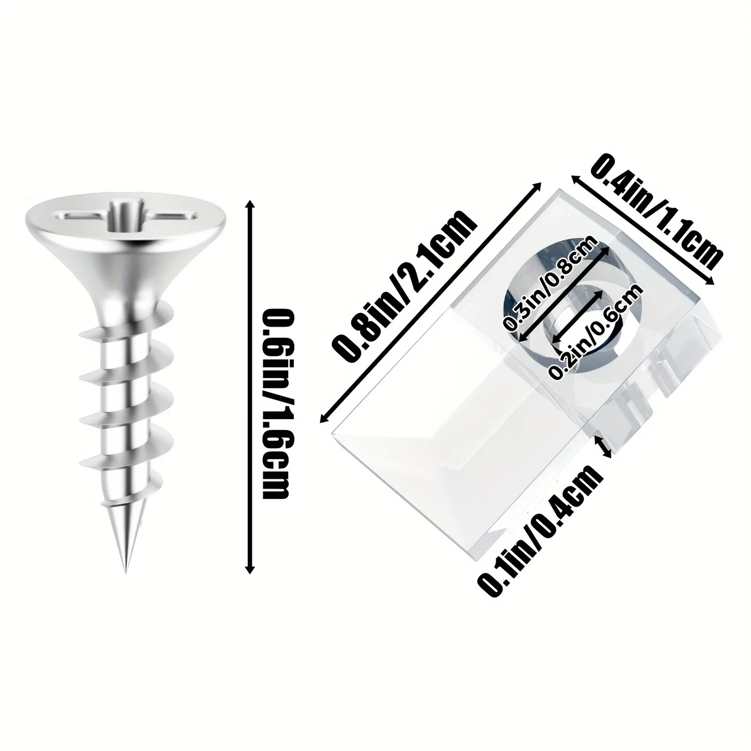 30Sets Mirror Holder Clips Mirror Mounting Hardware with Screw for Fixing Mirror Cabinet Door Clear Mirror Hanging Hardware