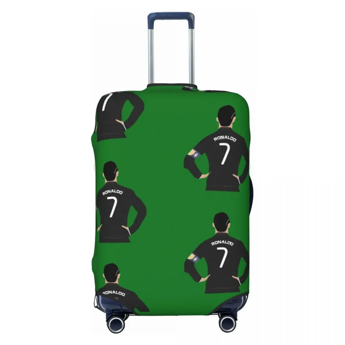 CR C-Cristianos Funny Suitcase Cover Football R-Ronaldos Travel Vacation Practical Luggage Accesories Protector Christmas Gift