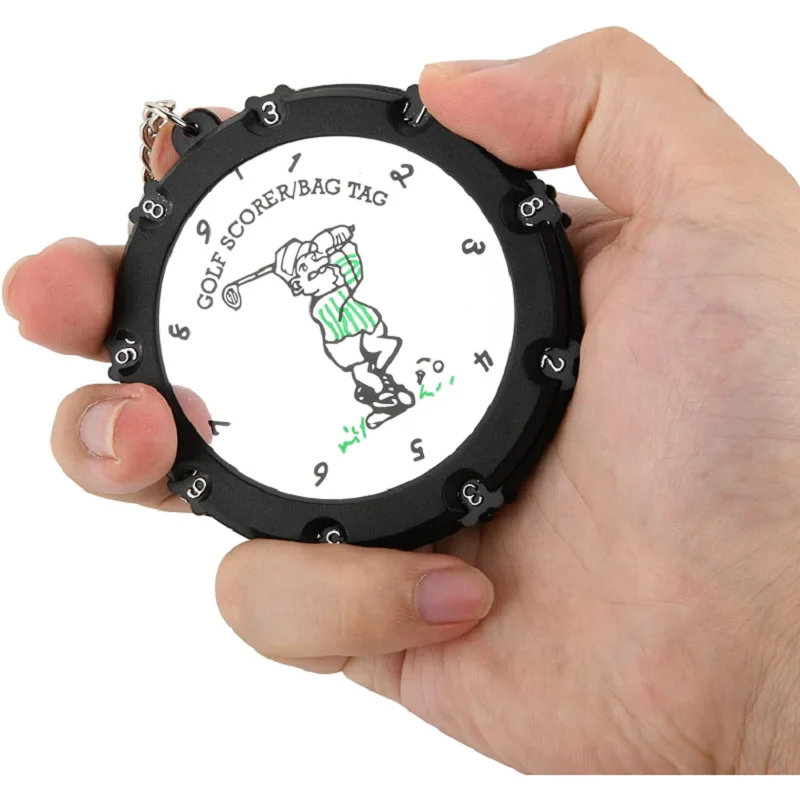Golf Stroke Click Counter com Keychain, Round Scoring Tag, Acessórios Golf, Keeper, 18 furos, 2 pcs