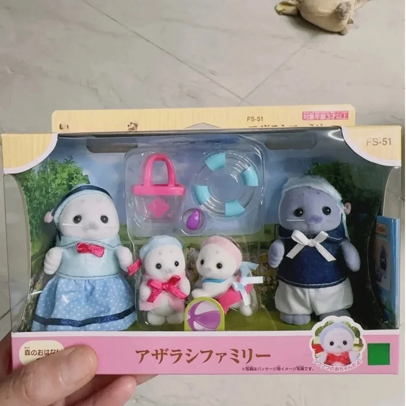 Hotjapan Forest Family Anime Seal Family Scene Toy floccaggio Doll Girl Desktop Ornament regalo di compleanno