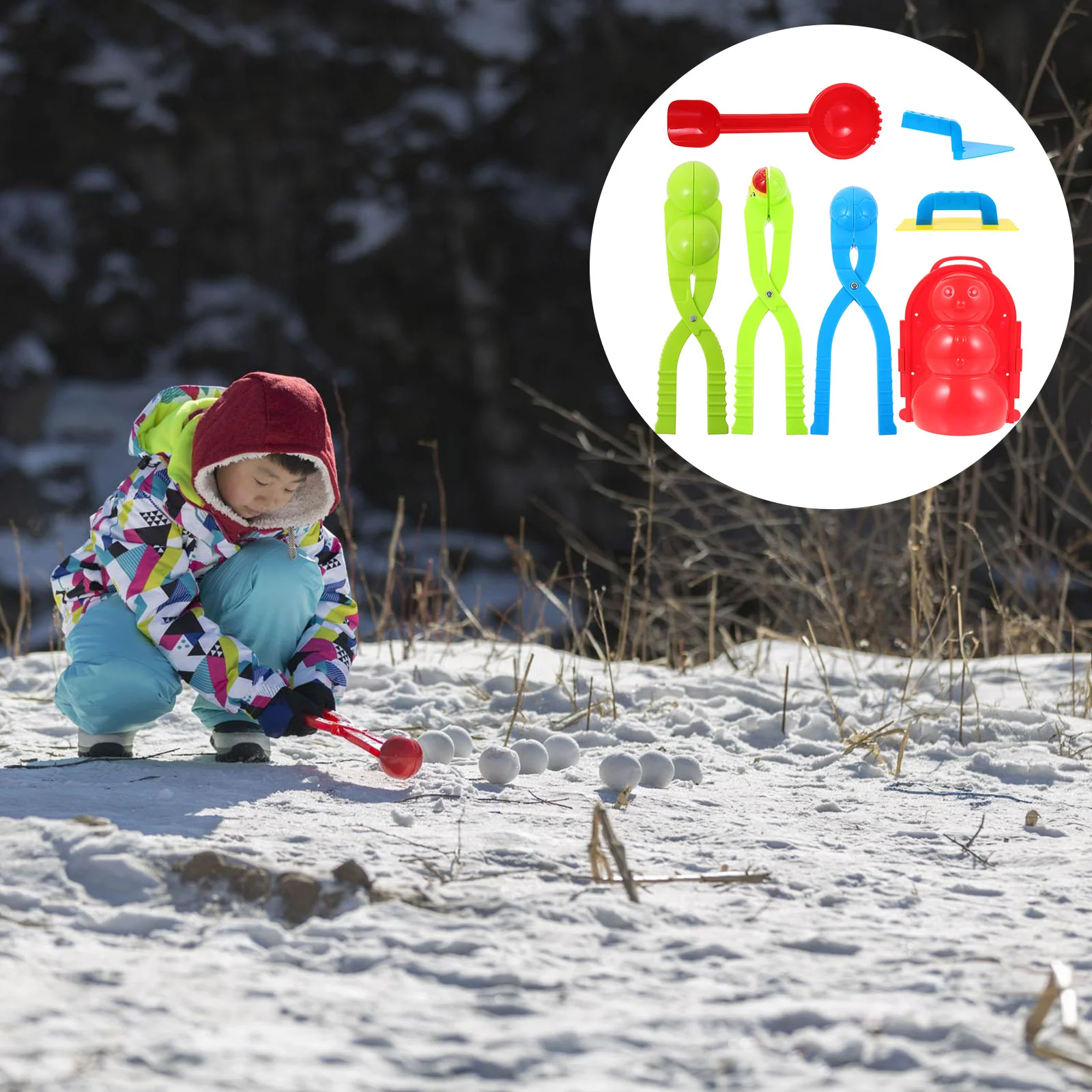 

7 Pcs Winter Tools Maker Clip Outdoor Toys Kids Sand Snowballs Chic Making