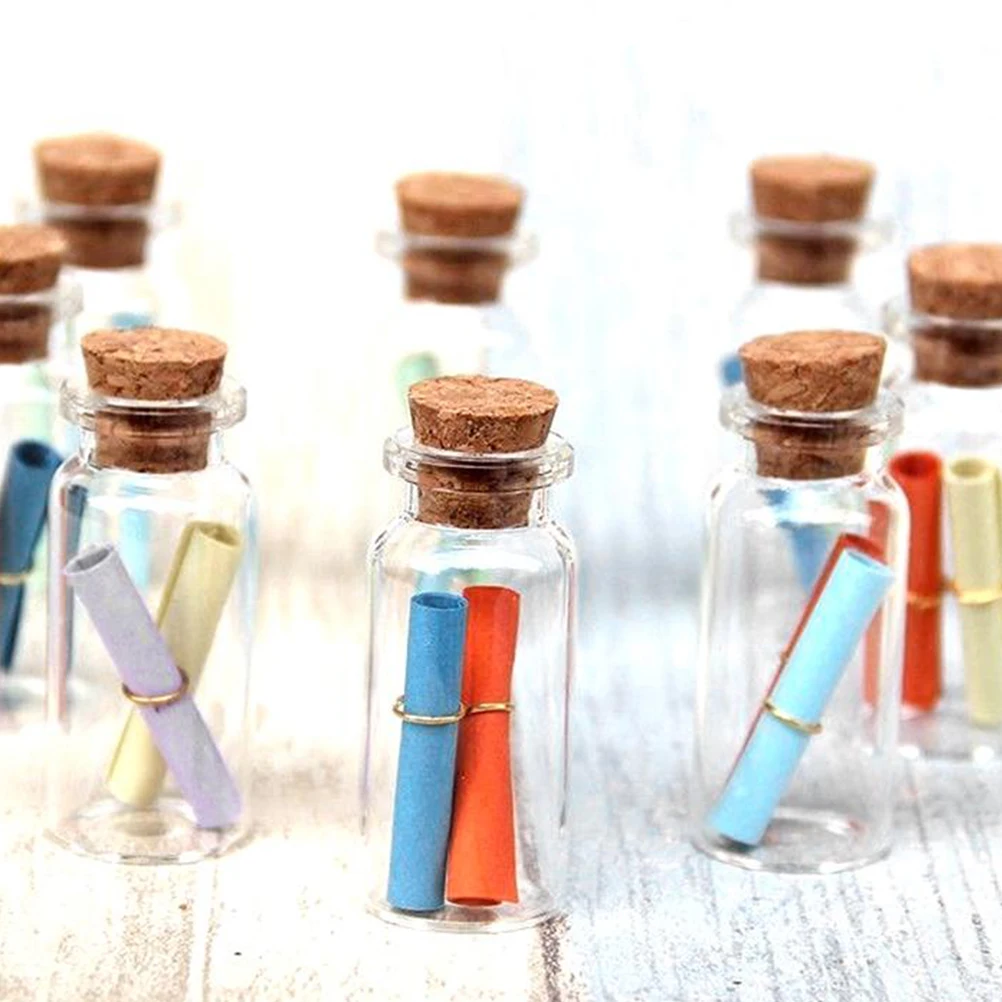 

25Pcs Mini Glass Bottle with Wooden Cork for Storage Tea Subpackaging Jelly Balls Acrylic Rocks Gemstones Flower Petals Decor