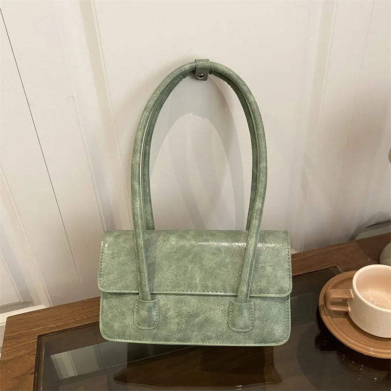 Nouveau sac à bandoulière au style haut de gamme, tendance et à la mode, sac sous le bras vert pois, différence de frais de port applicable.