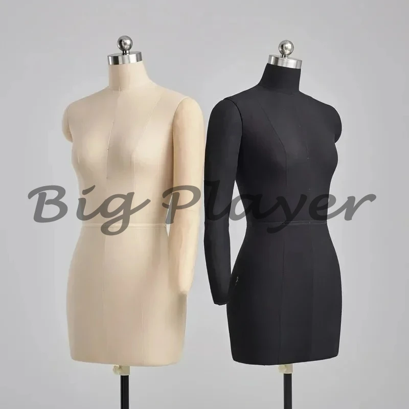 

Female Mannequins for Clothing Design Professional Bust Modeling Sewing Mannequins with Stand Metal Base Can Be Pinned D