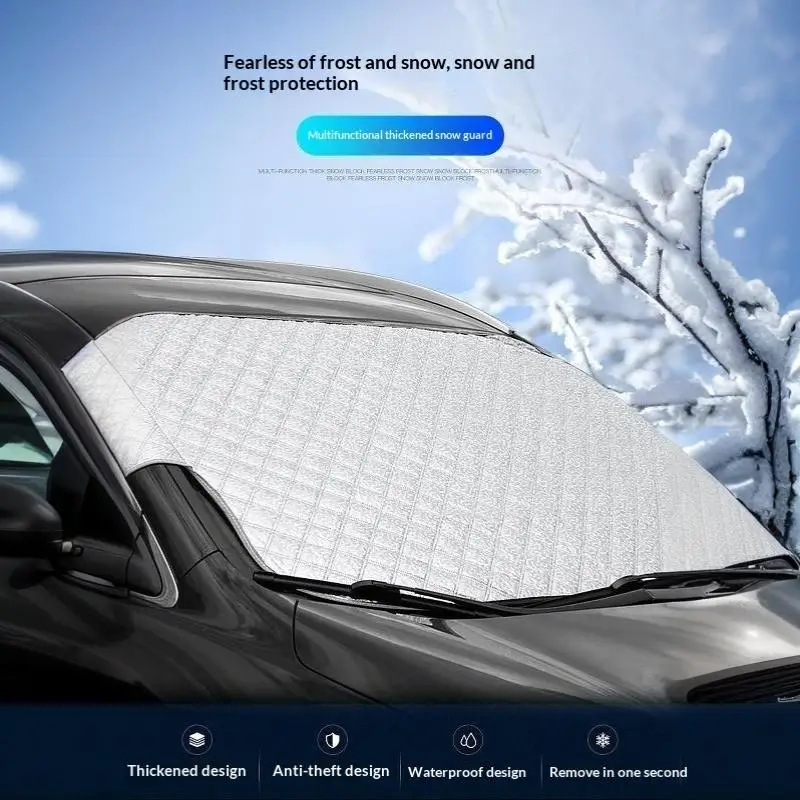 Aluminiumfolie Auto-Frontscheiben-Schneeabdeckung 1 Stück Anti-Eis Frostschutz für Winter Outdoor Auto-Lagerung – Detail 10