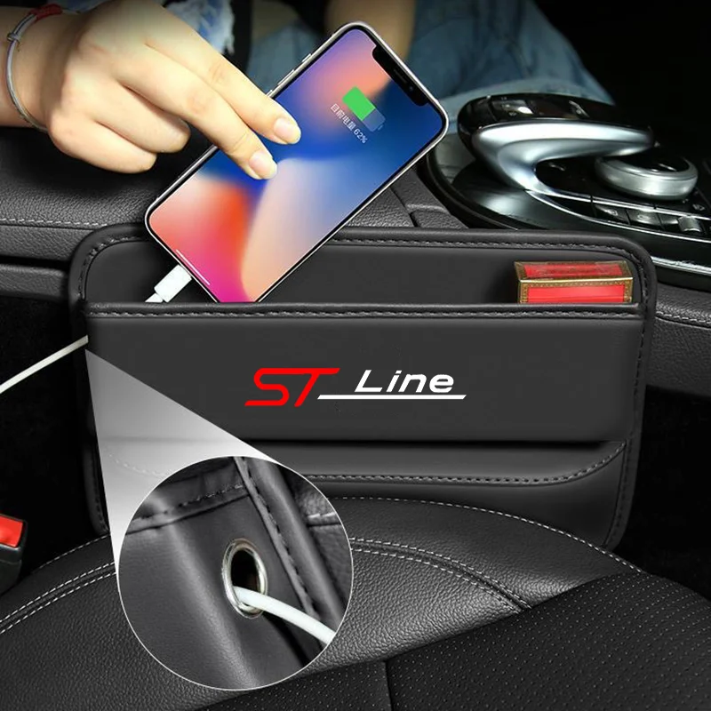 Car Special Seat Crevice Storage Box Seat Slit Catcher Organizer for  ford ST LINE stline kuga fiesta car accessories interior