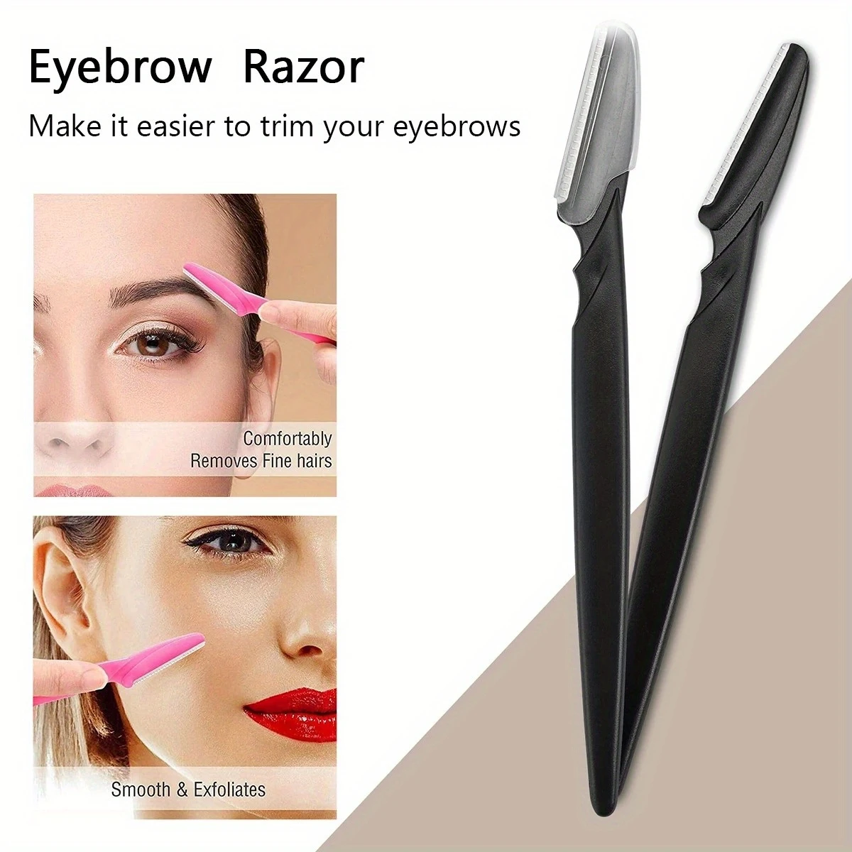 Random color eyebrow trimmer, facial eyebrow bone trimmer, suitable for hair removal razors, safe blade trimming tools