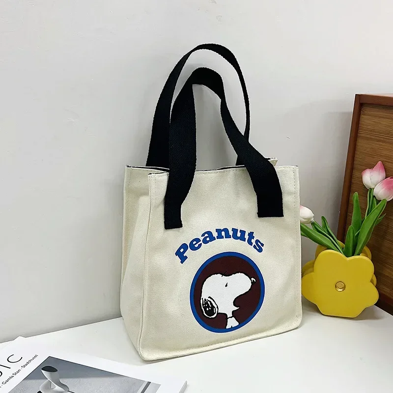 

Snoopy 2024 New Large Capacity Ladies Shoulder Bag Handbag Canvas Tote Bag Storage Bag