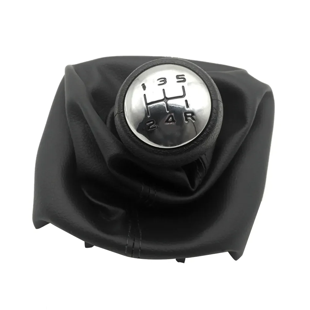 5-Speed Gear Shift Knob Shifter Boot For Peugeot 207 307 Citroen C3 C4 C5 W/ Collars Lever Stick Gaiter Boot Cover Interior Part