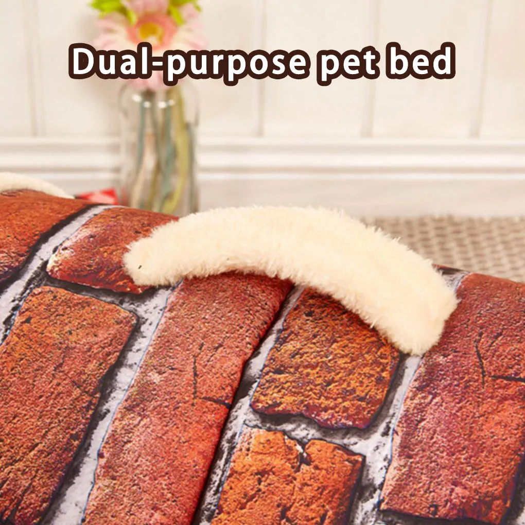 Dog House Kennel Nest With Mat Foldable Pet Dog Bed Cat Bed House For Small Medium Dogs