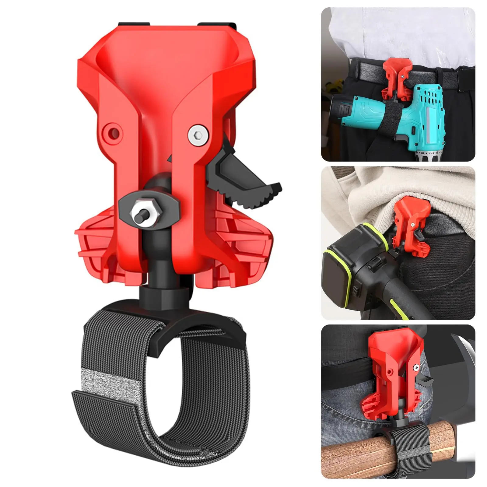 Self-Locking Drill Holder Belt Clip High Durability Double Waist Mount For Electric Tool Quick Release Portable Tool Storage