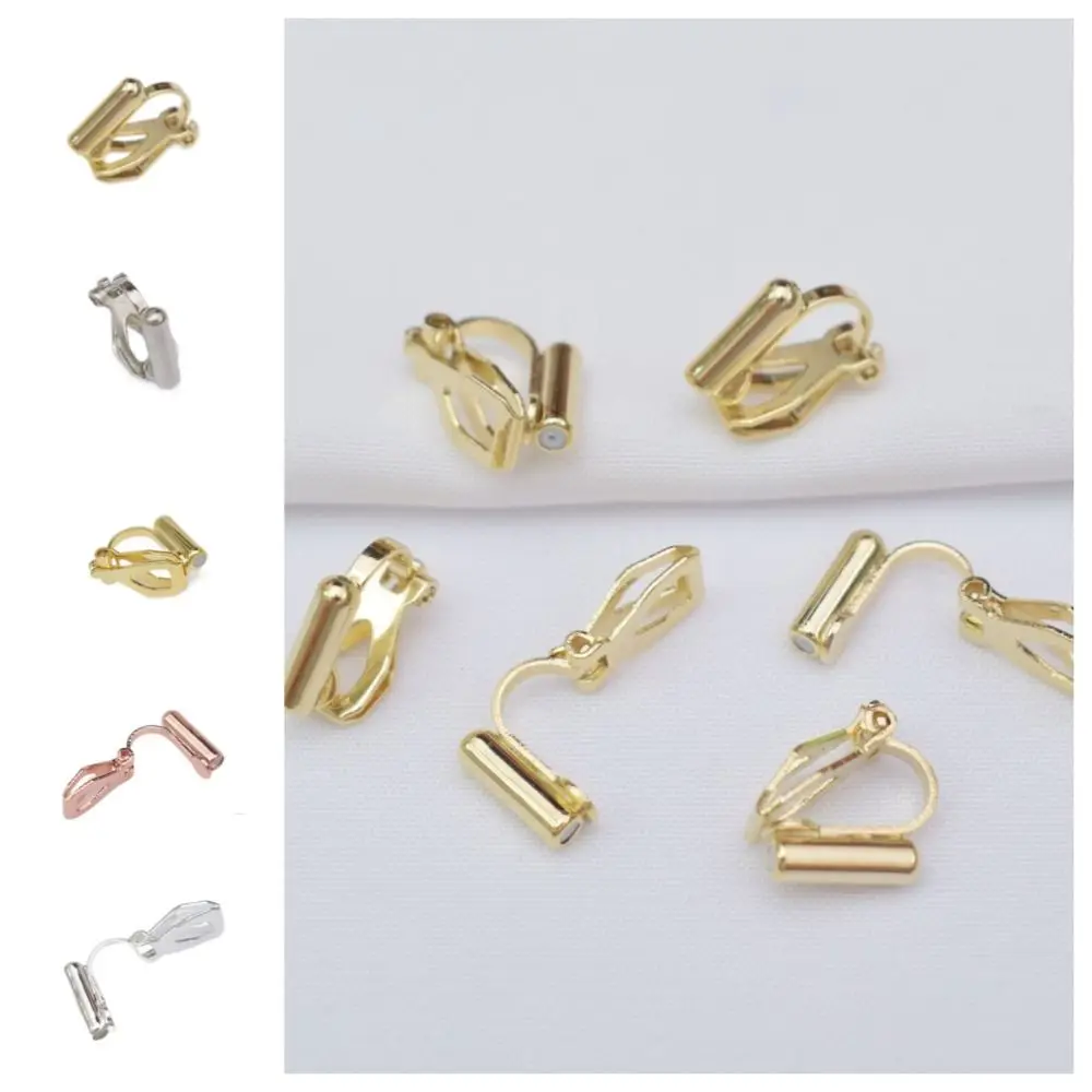 

No Piercing Clip-on Earring Converters Stud Earrings Painless Non Pierced Earrings Adapter Ear Clip Platinum Ear Clip Converter