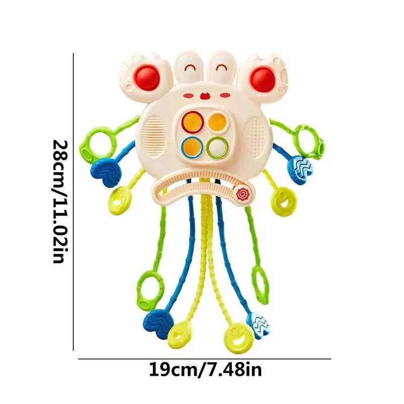 Infant Montessori Sensory Development Toys Pull String Finger Grasp Training Early Learning Education Puzzle Toys Teether Toy