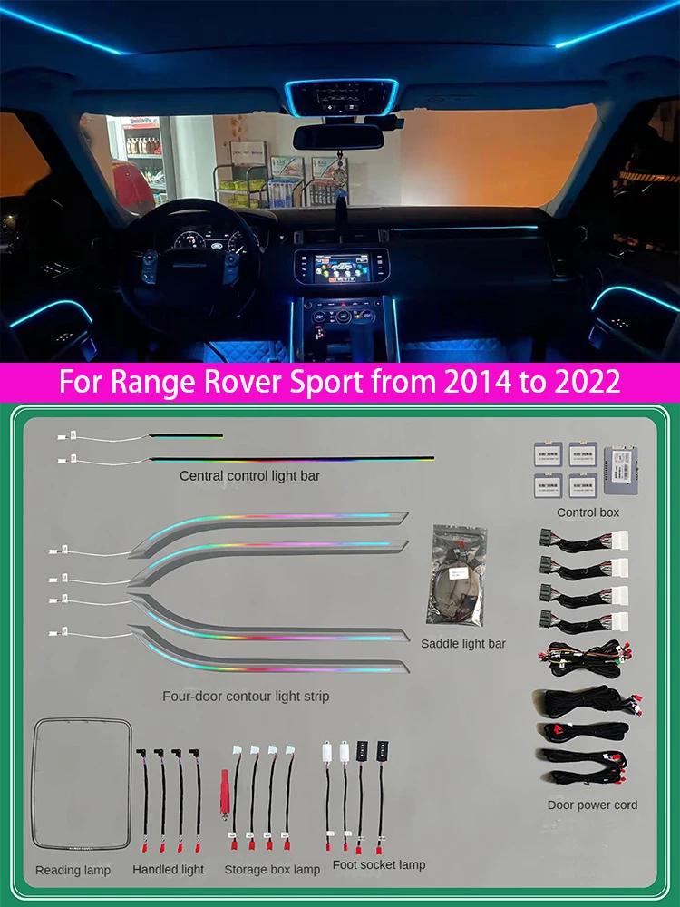 For Range Rover Sport, Range Rover Atmosphere Light Replacement, Decorative Panel, Luminous Horn Cover, Pickup from 2014 to 2022