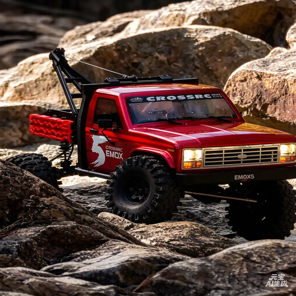 

CROSSRC EMO X5 Big Blue Sheep 1/8 RC Модель внедорожного радиоуправляемого автомобиля-спасателя с бесщеточным двигателем и удлиненной базой для скалолазания