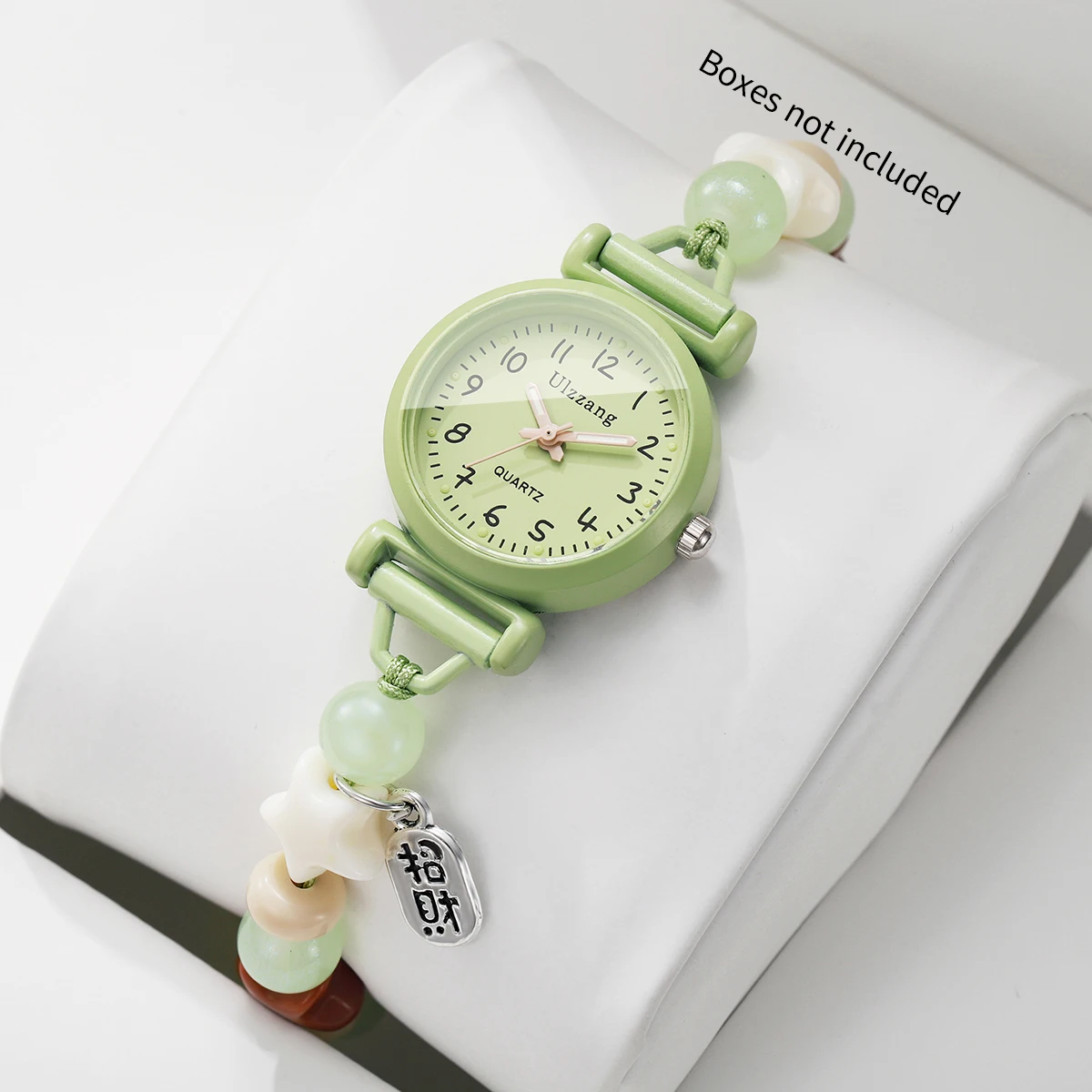 Fashion Beads Strap Women Watches Arabic Dial Quartz Wristwatch Girls Students Clock Gift Relogio Feminino (Without Box)