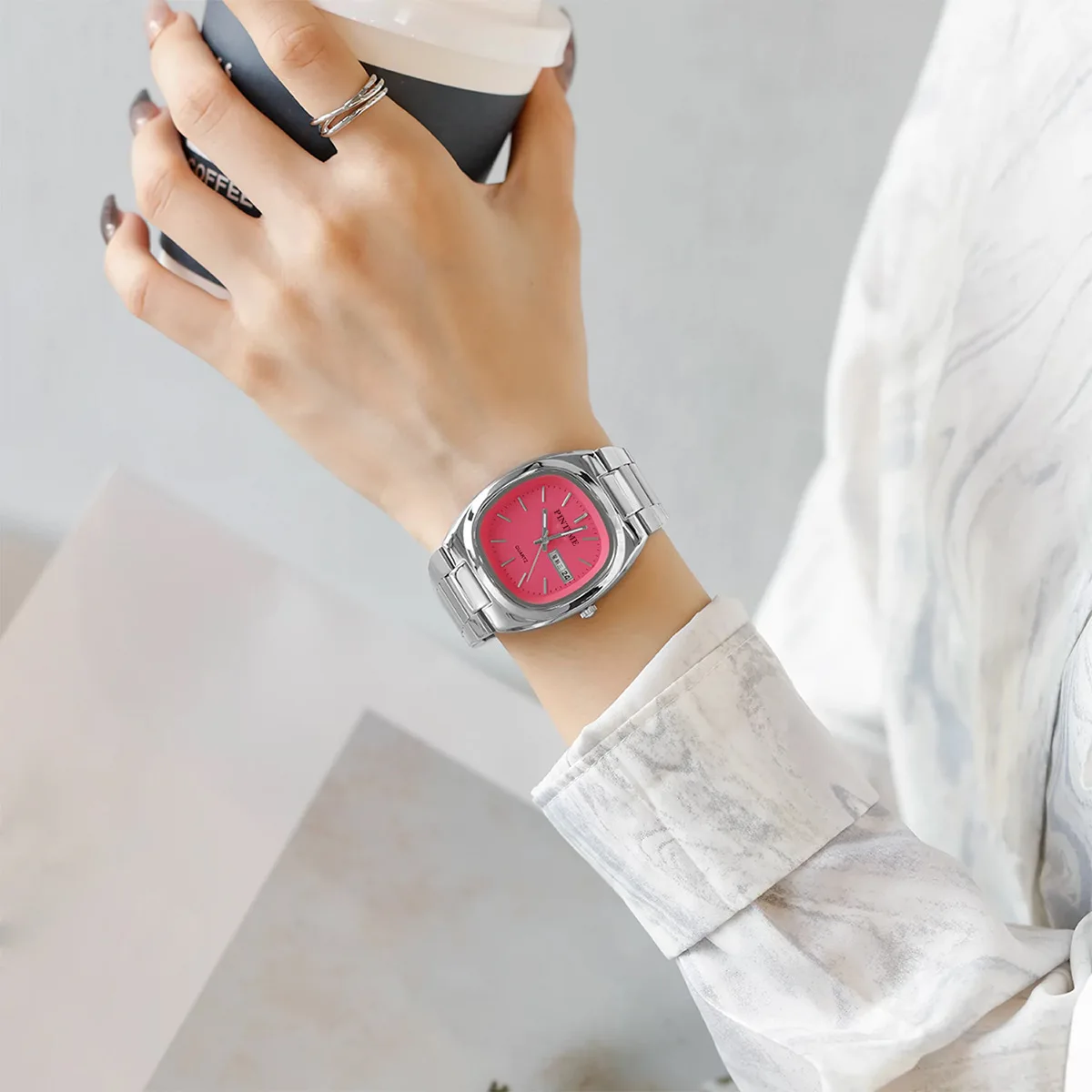 Fashion Brand Women Quartz Watch Ladies Casual High quality Stainless Steel Waterproof Date Luminous Watches Clock Girl Reloj