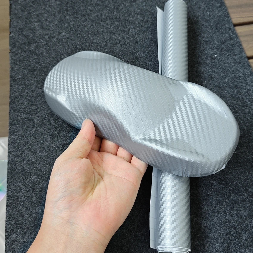 30x100/150/200cm 3D Matte White Carbon Fiber Wrap Film Self Adhesive PVC Vinyl Sticker for Car Hood Roof Mirror Motorcycle view 6