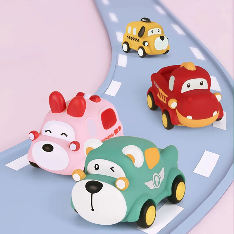 Baby Car Toys Cars Soft & Sturdy Pull Back Car Toys Mini Racing Car Kids Educational Toy for Children Boys Girl 1-5 Years