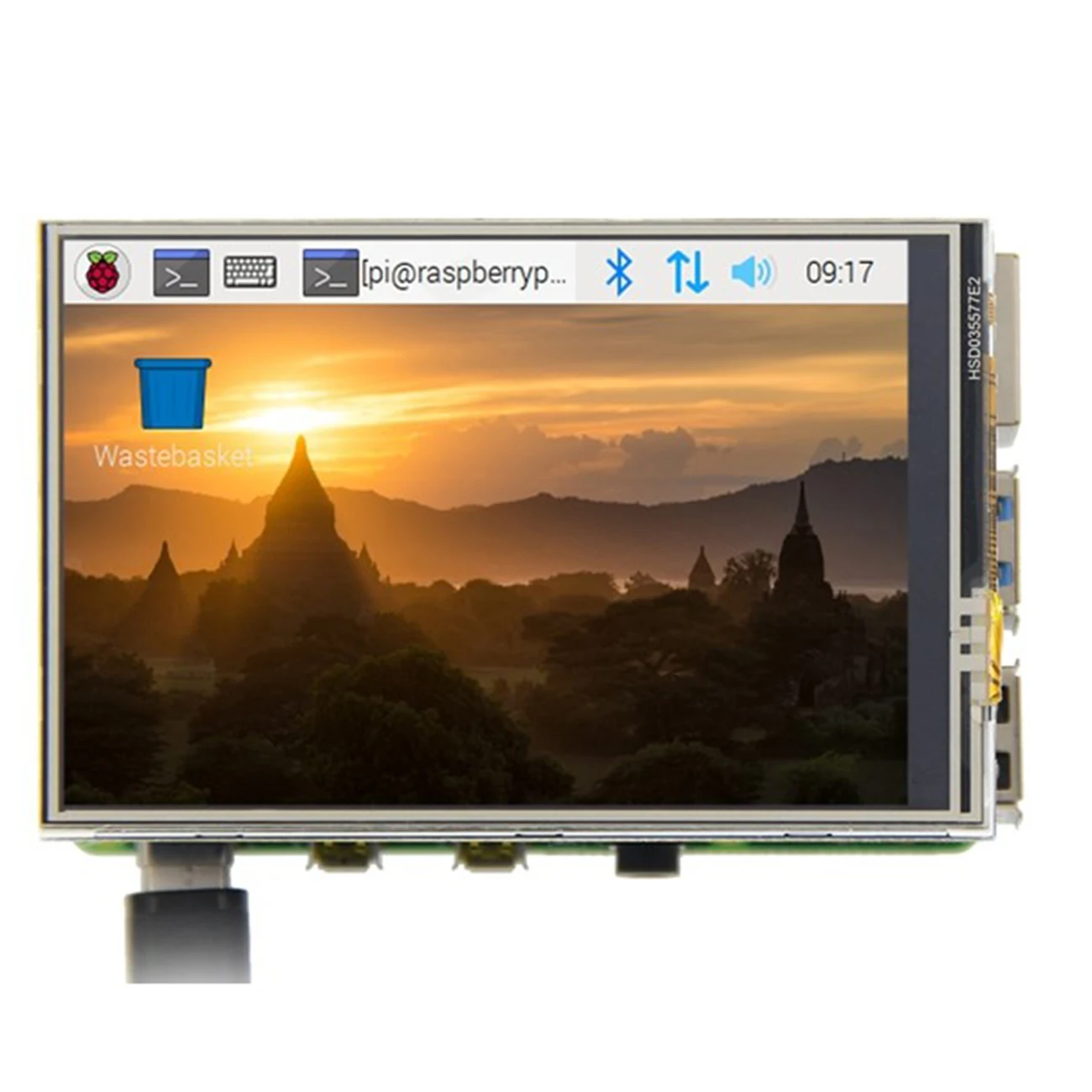 Monitor de pantalla táctil LCD de 3,5 pulgadas para Raspberry Pi 4 Modelo B Raspberry Pi 3B + Pi 3 480x320 píxeles con ventilador acrílico Stylus