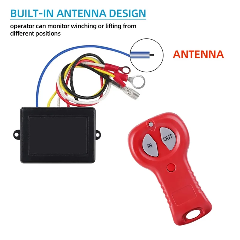 

Wireless Winch Remote Control Set 12V 24V Electric Winch Control Kit Remote Receiver For Jeep Off-Road ATV Truck