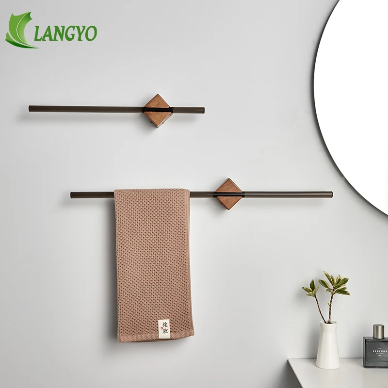 

LANGYO 40/50/58cm Wall Mount Storage Rack Towel Rack Towel Hanger Bath Towel Holder Wall Hanging Bathroom Kitchen Rack