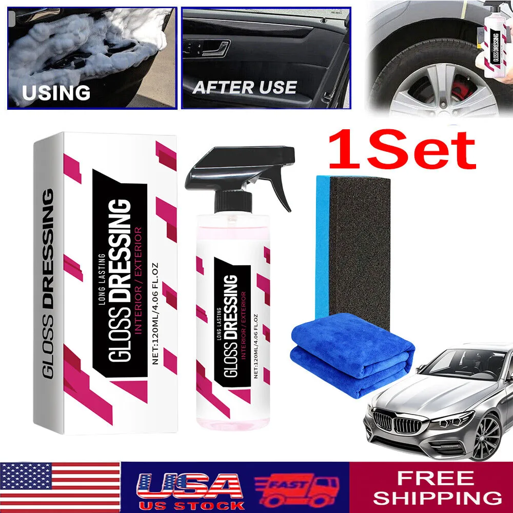 

1 комплект глянцевой формулы на водной основе, долговечная сверхглянцевая поверхность, идеально подходит для шин, отделки двигателя, автомобильного пластика